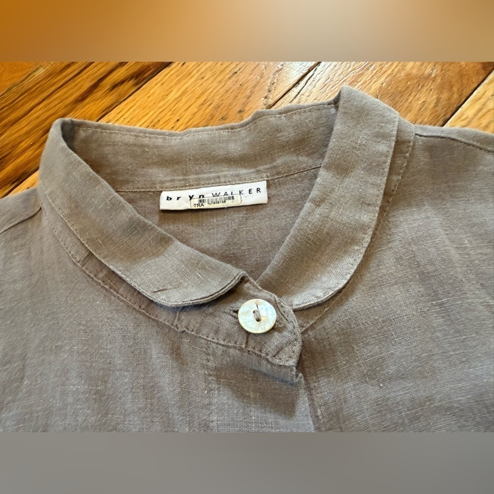 Bryn Walker Tunic Top Shirt Blouse Womens Size XL Oversize Boxy Lagenlook Linen - Picture 4 of 12